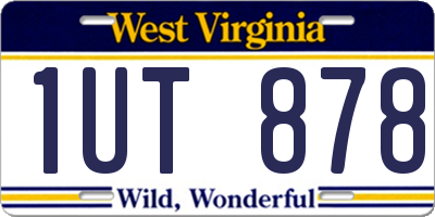 WV license plate 1UT878