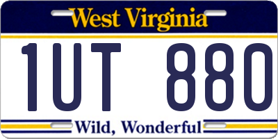 WV license plate 1UT880