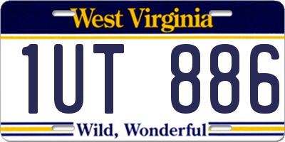 WV license plate 1UT886