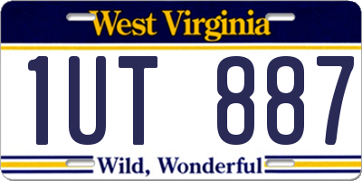 WV license plate 1UT887