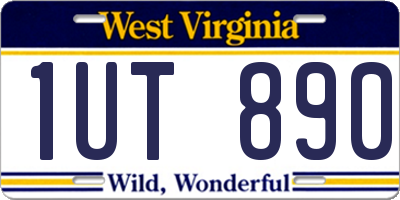 WV license plate 1UT890
