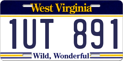 WV license plate 1UT891