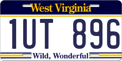 WV license plate 1UT896