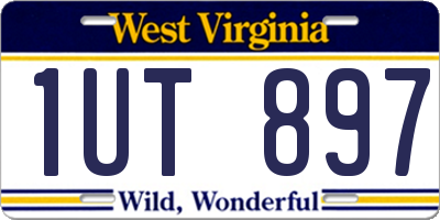 WV license plate 1UT897