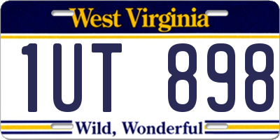 WV license plate 1UT898