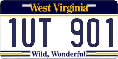 WV license plate 1UT901