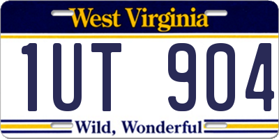 WV license plate 1UT904