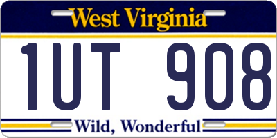 WV license plate 1UT908