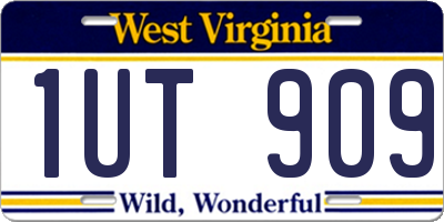 WV license plate 1UT909