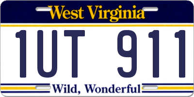 WV license plate 1UT911
