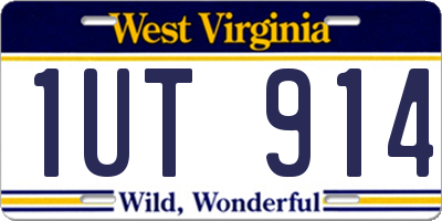 WV license plate 1UT914