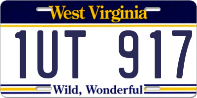 WV license plate 1UT917