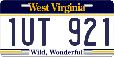 WV license plate 1UT921