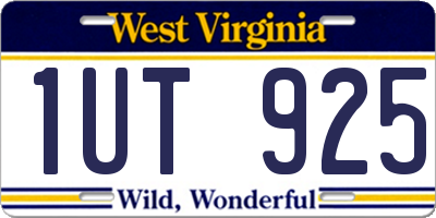 WV license plate 1UT925
