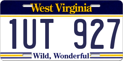 WV license plate 1UT927