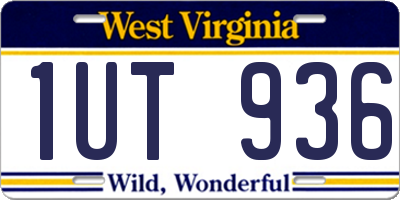 WV license plate 1UT936