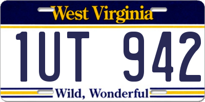 WV license plate 1UT942