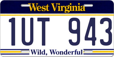 WV license plate 1UT943