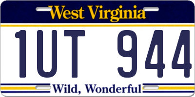 WV license plate 1UT944