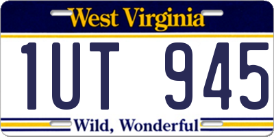 WV license plate 1UT945