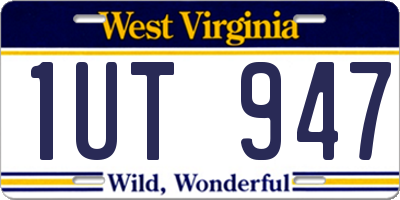 WV license plate 1UT947