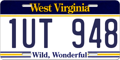WV license plate 1UT948