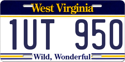 WV license plate 1UT950