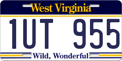 WV license plate 1UT955