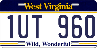 WV license plate 1UT960