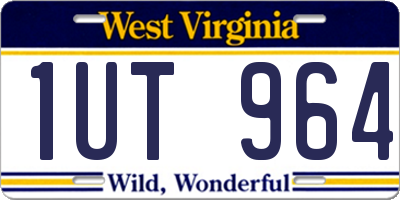 WV license plate 1UT964