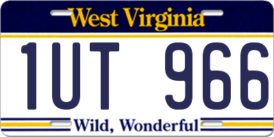 WV license plate 1UT966