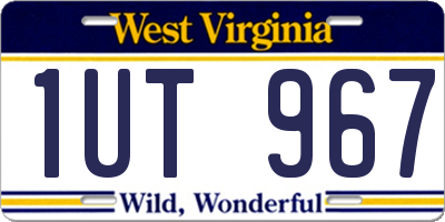 WV license plate 1UT967