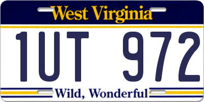 WV license plate 1UT972