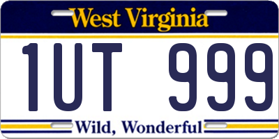 WV license plate 1UT999