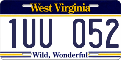 WV license plate 1UU052