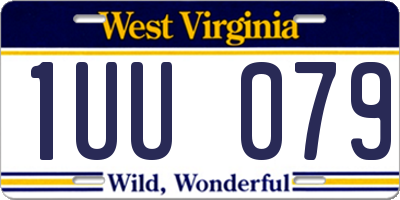 WV license plate 1UU079