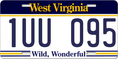 WV license plate 1UU095