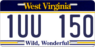 WV license plate 1UU150