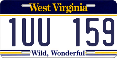 WV license plate 1UU159