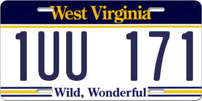 WV license plate 1UU171