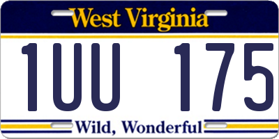 WV license plate 1UU175