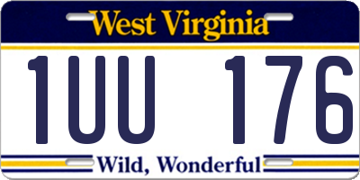 WV license plate 1UU176