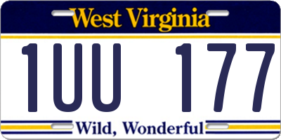 WV license plate 1UU177