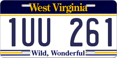 WV license plate 1UU261