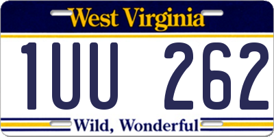 WV license plate 1UU262