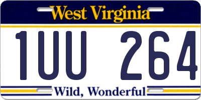 WV license plate 1UU264