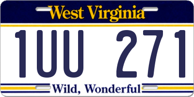 WV license plate 1UU271