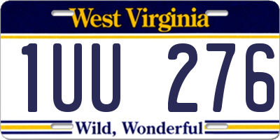 WV license plate 1UU276