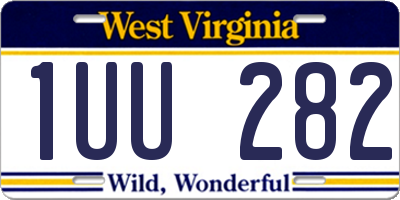 WV license plate 1UU282