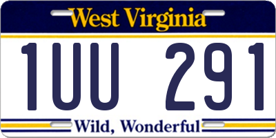 WV license plate 1UU291